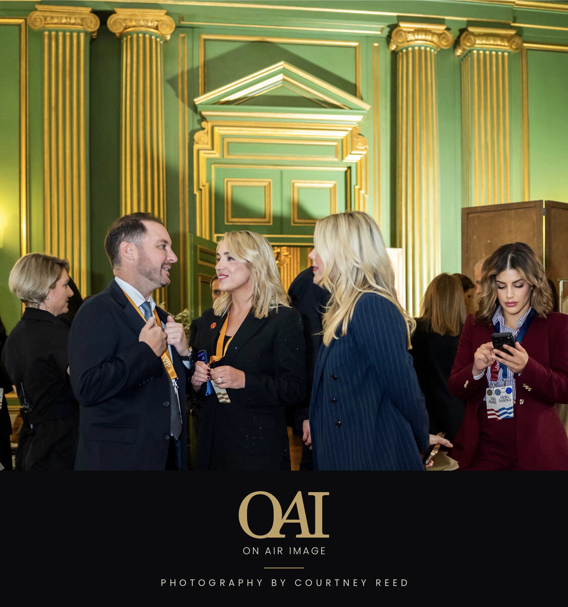 Guests and crew in the holding room