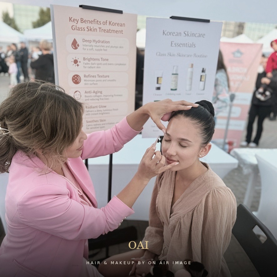 K-Beauty makeup applied at a cultural event in Warsaw