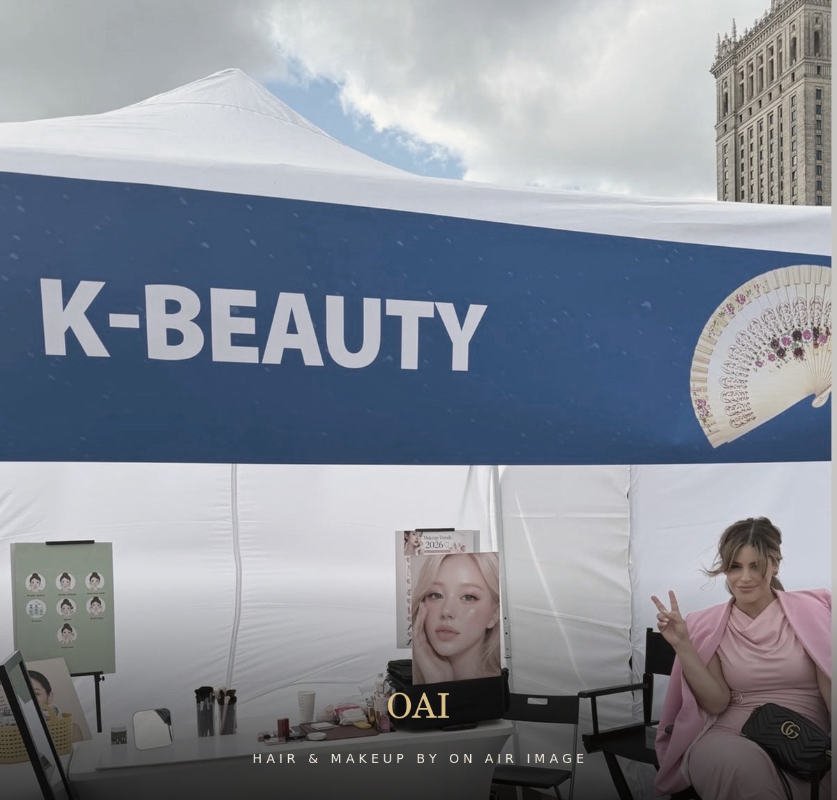 The K-Beauty stand at the Warsaw cultural event